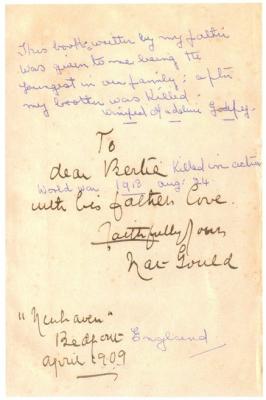 Book amended inscription