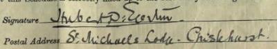 Signature on 1911 Census Return