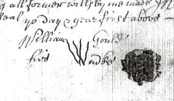 Mark and Seal of William Gould 1725